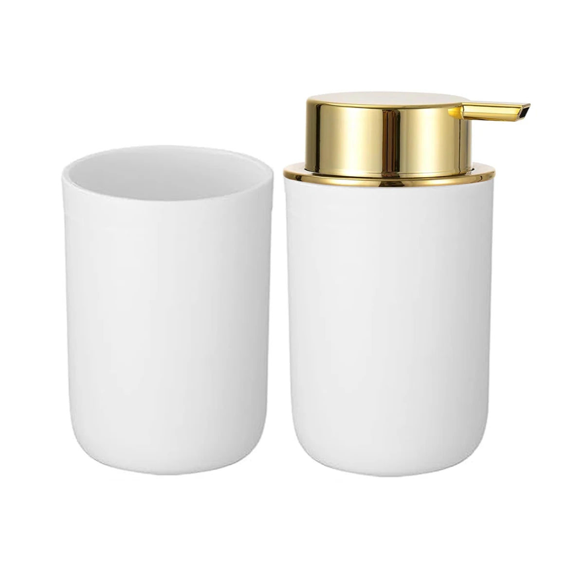 Dispensador de Sabonete Líquido e Copo Branco - Meu Luxo