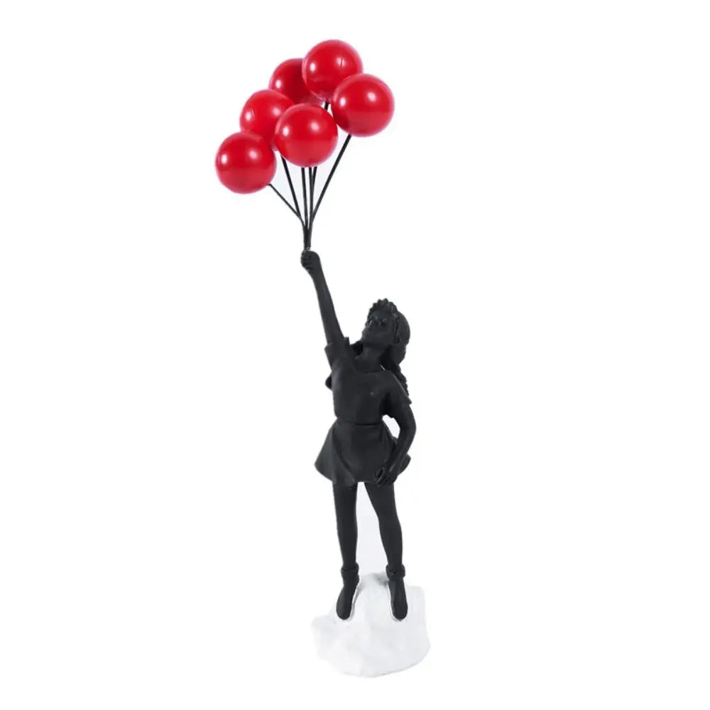 Estatuetas de Resina Banksy Preta / Meu Luxo