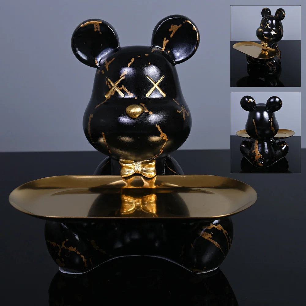 Estatua decorativa de Urso Mordomo / Meu Luxo