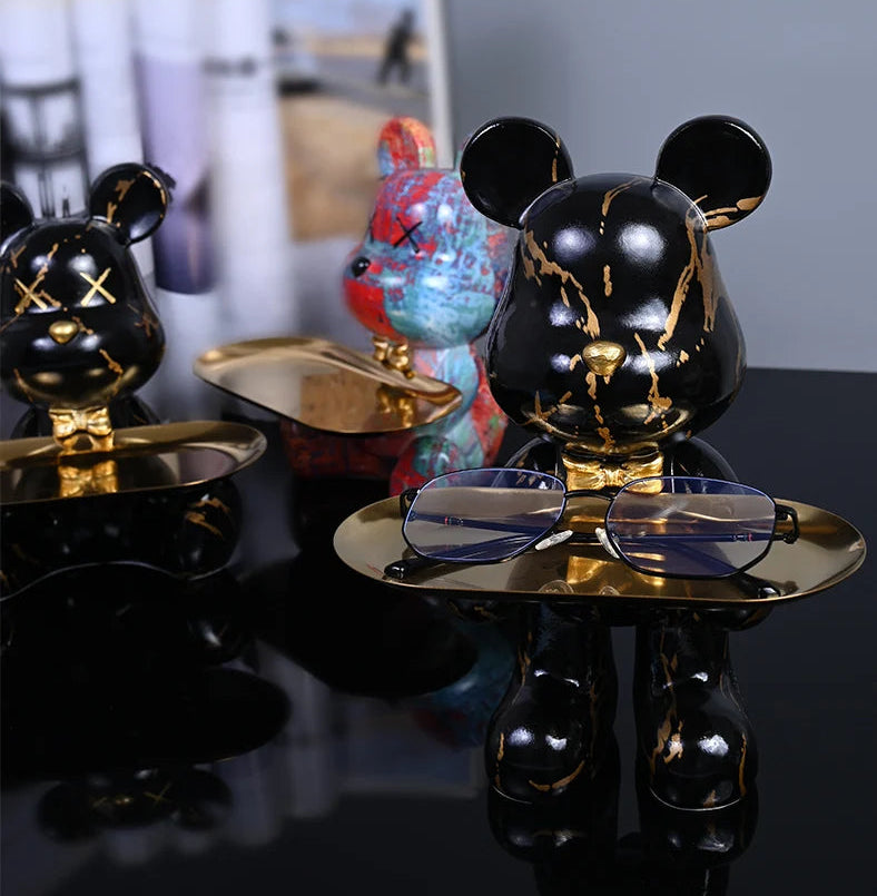 Estatua decorativa de Urso Mordomo / Meu Luxo