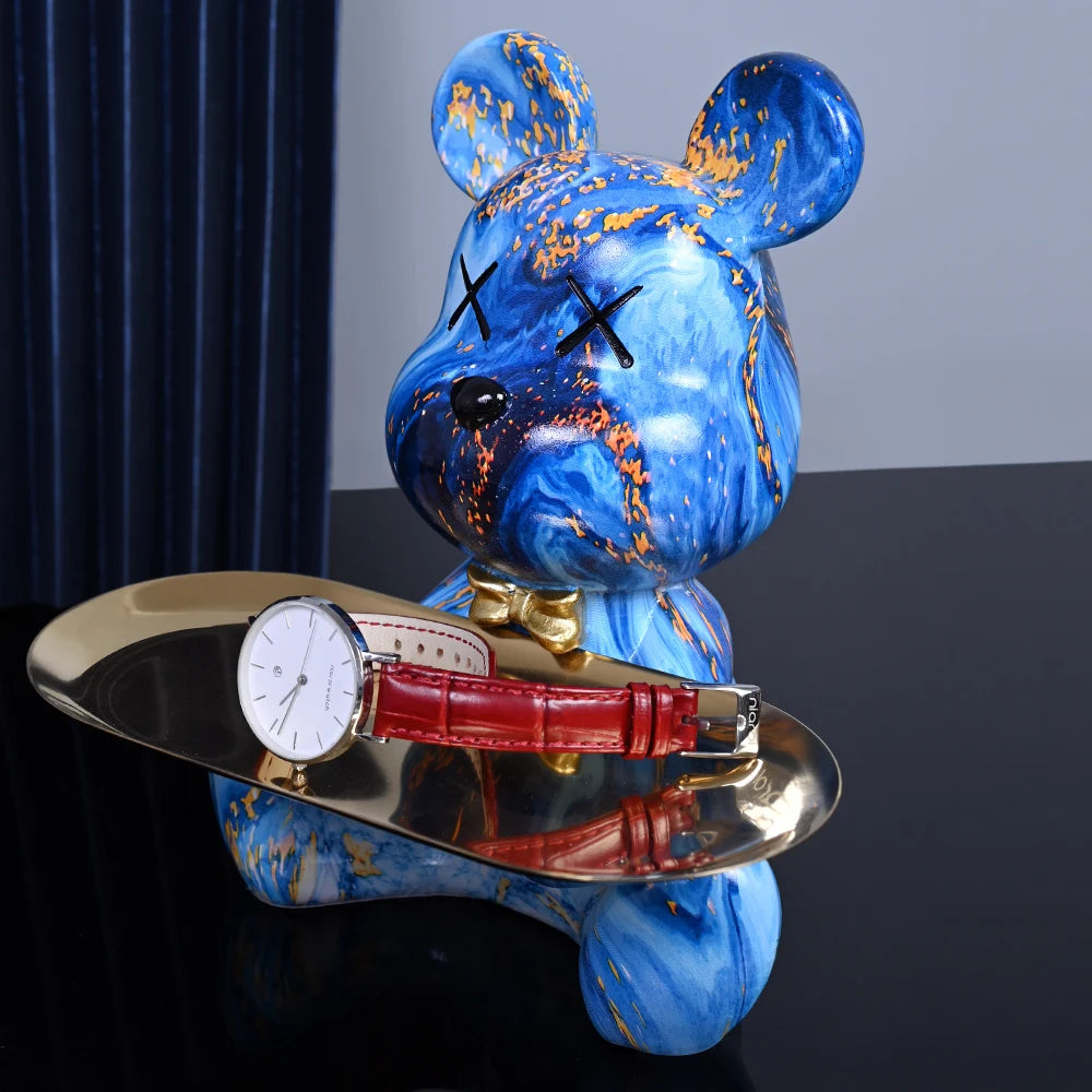 Estatua decorativa de Urso Mordomo / Meu Luxo