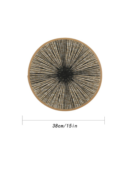 Jogo Americano Redondo de Juta e Macramê