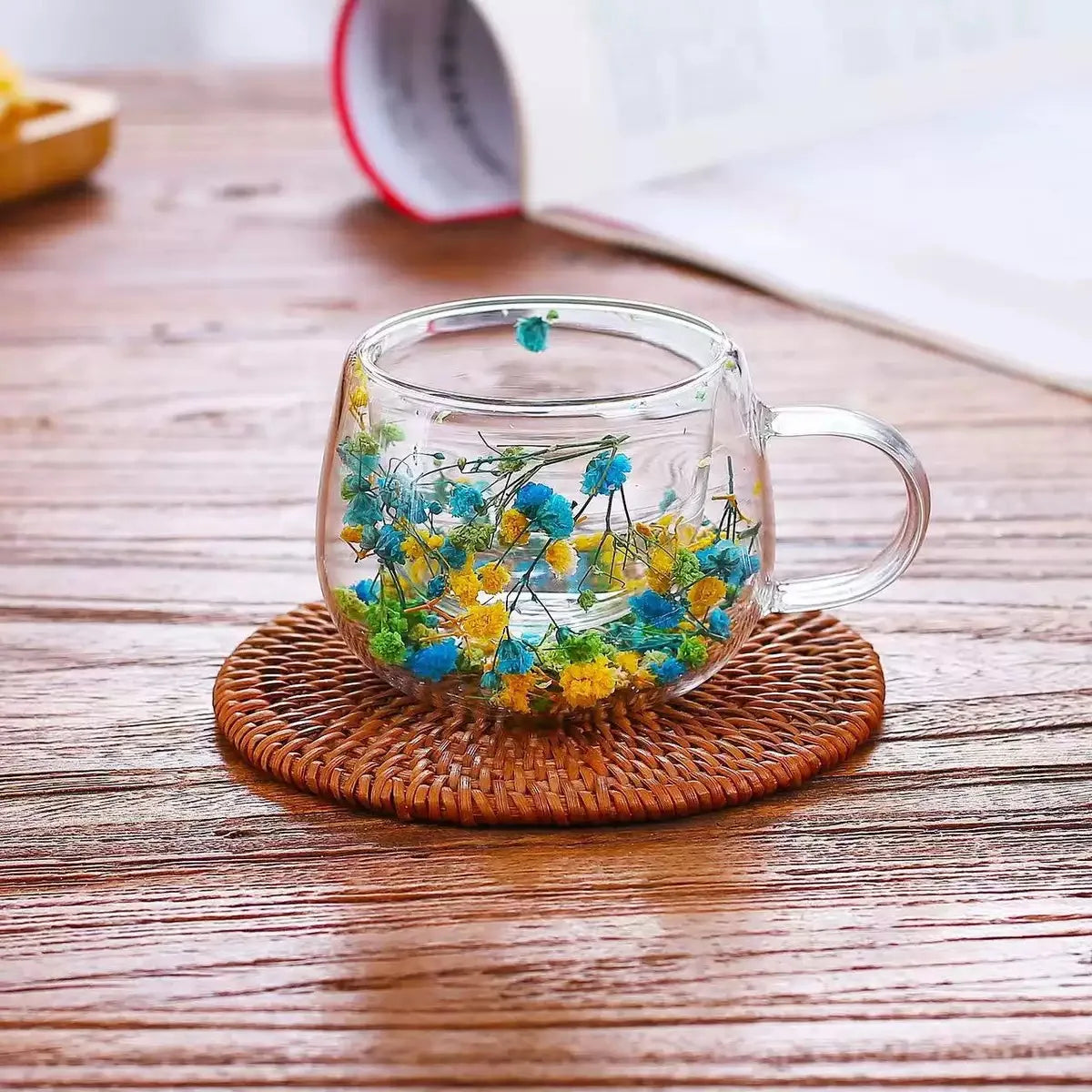 Xicara de vidro duplo para café e chá 350 ml / Meu Luxo