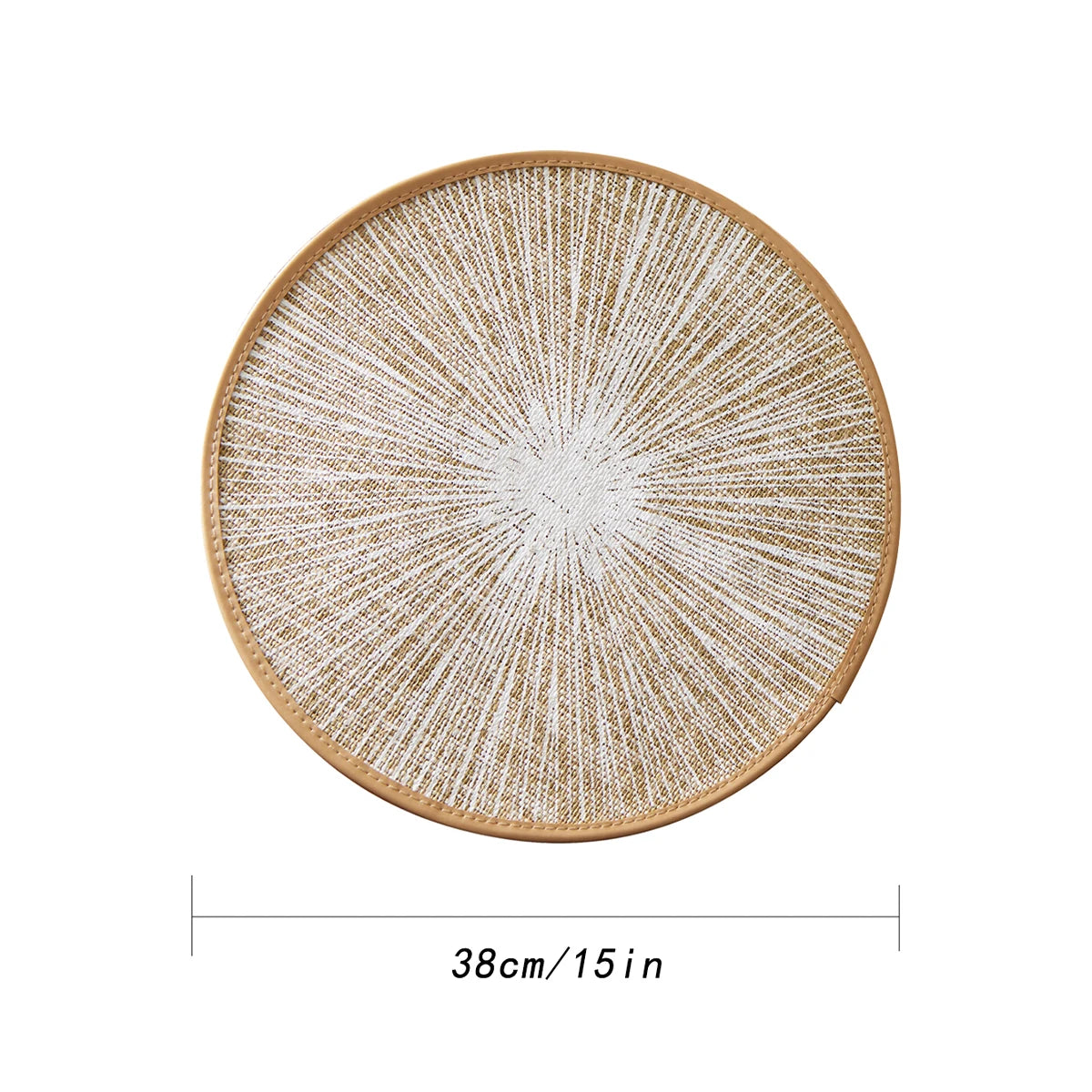 Jogo Americano Redondo de Juta e Macramê