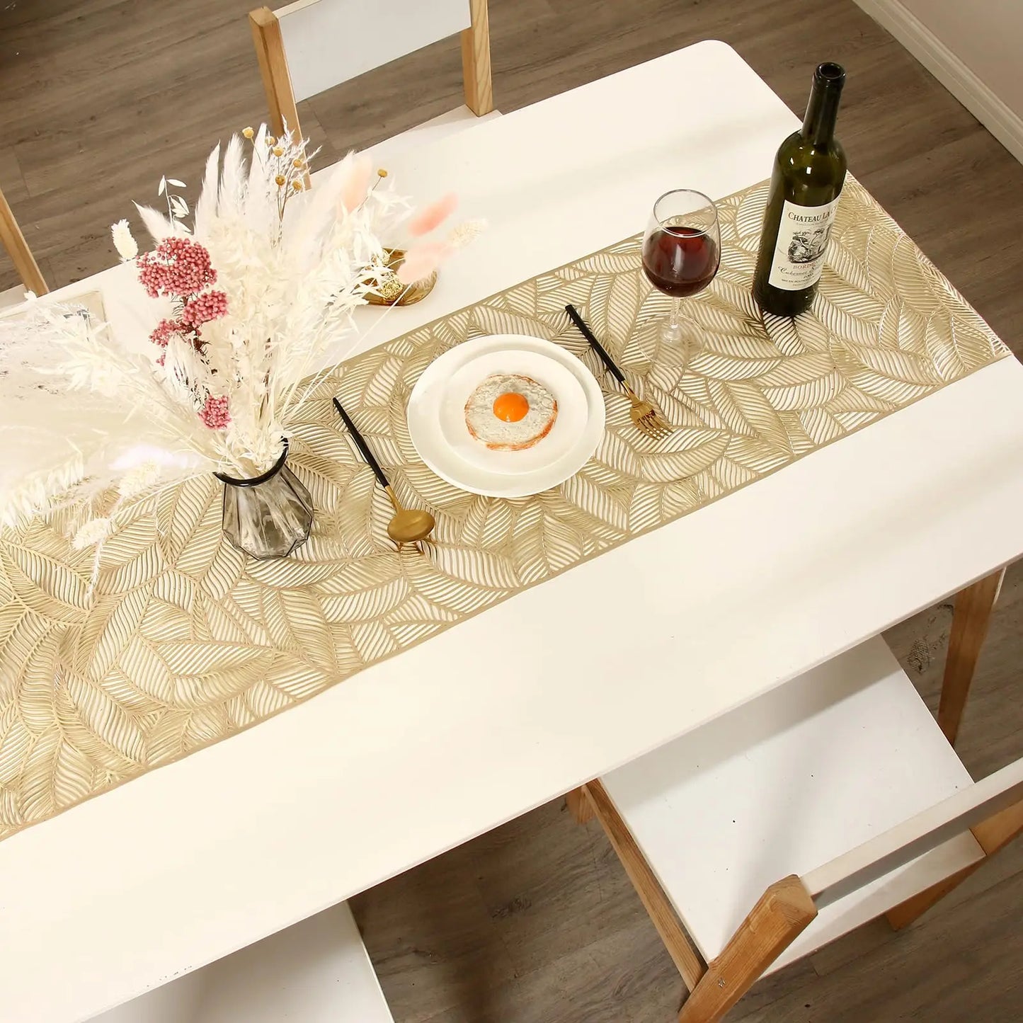 Caminho de mesa em PVC dourado de 183 cm / Meu Luxo