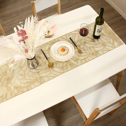 Caminho de mesa em PVC dourado de 183 cm / Meu Luxo