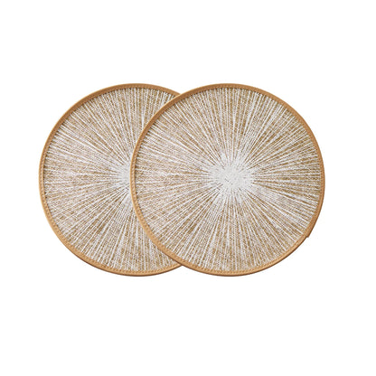 Jogo Americano Redondo de Juta e Macramê