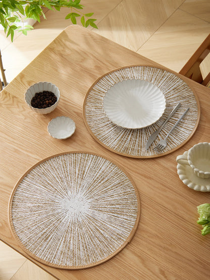 Jogo Americano Redondo de Juta e Macramê