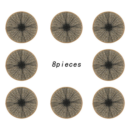 Jogo Americano Redondo de Juta e Macramê