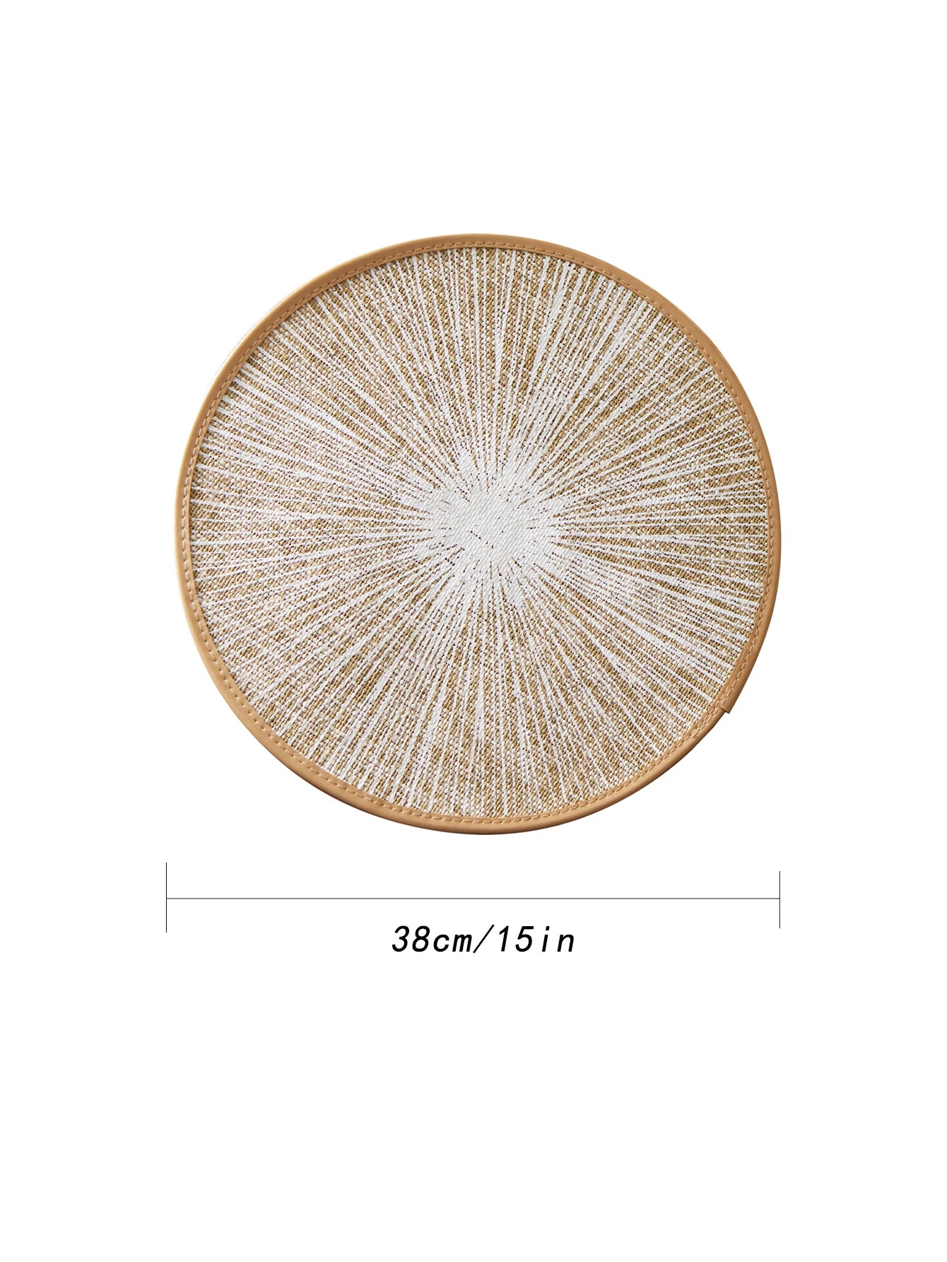 Jogo Americano Redondo de Juta e Macramê