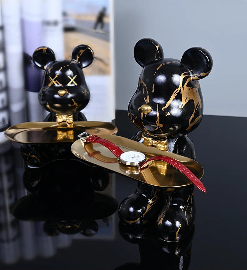 Estatua decorativa de Urso Mordomo / Meu Luxo