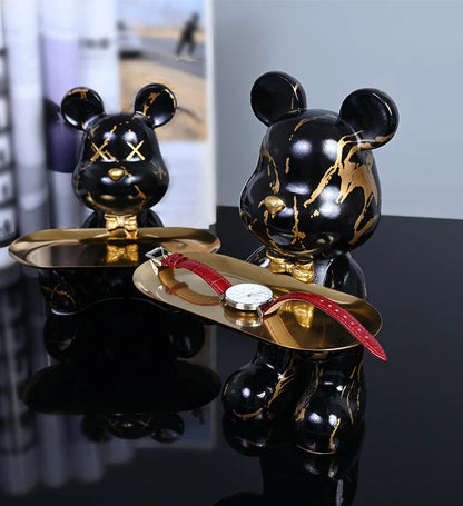 Estatua decorativa de Urso Mordomo / Meu Luxo