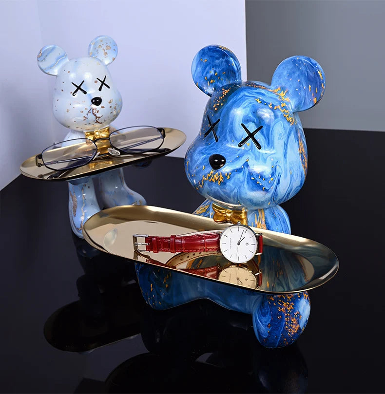 Estatua decorativa de Urso Mordomo / Meu Luxo