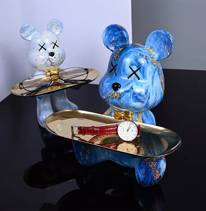 Estatua decorativa de Urso Mordomo / Meu Luxo
