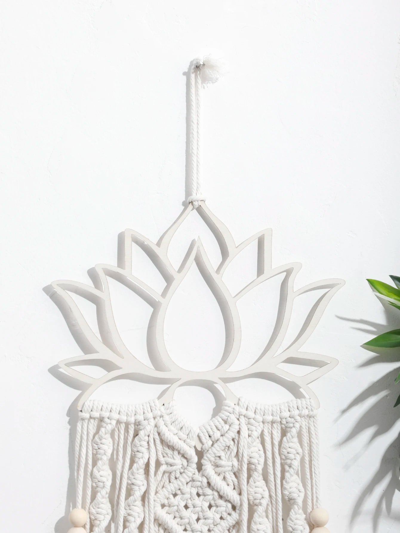 Lotus macrame parede pendurado boho macrame sonho apanhador grande artesanato ornamento para dormitório casa quarto apartamento decoração presente